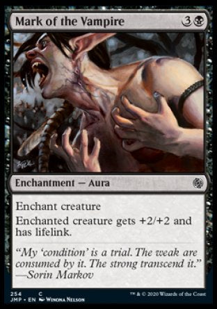 (254) Magic The Gathering Jumpstart Single: Mark of the Vampire  Common