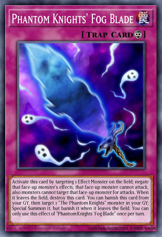 (264) YuGiOh TCG RA04: Quarter Century Stampede Single: Phantom Knights' Fog Blade (V.1 - Platinum Secret Rare)  Platinum Secret Rare