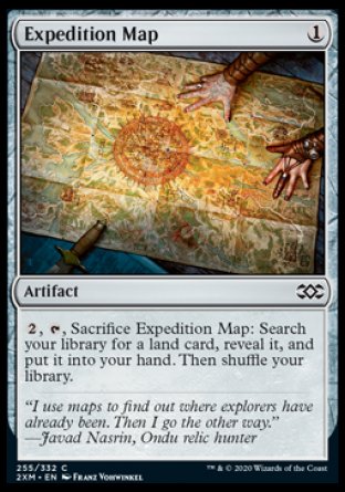 (255/332) Magic The Gathering Double Masters Single: Expedition Map Holo Common