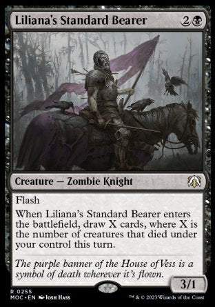 (255) Magic The Gathering Commander: March of the Machine Single: Liliana's Standard Bearer  Rare