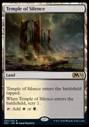 (255) Magic The Gathering Core 2021 Single: Temple of Silence Holo Rare