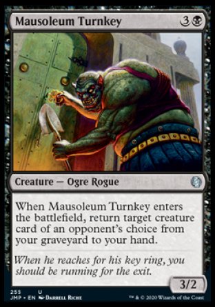 (255) Magic The Gathering Jumpstart Single: Mausoleum Turnkey  Uncommon
