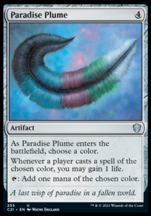 (255) Magic The Gathering Commander: Strixhaven Single: Paradise Plume  Uncommon