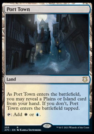 (255) Magic The Gathering Commander: Adventures in the Forgotten Realms Single: Port Town  Rare