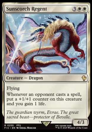 (255) Magic The Gathering Commander: Magic: The Gathering - FINAL FANTASY Single: Sunscorch Regent  Rare