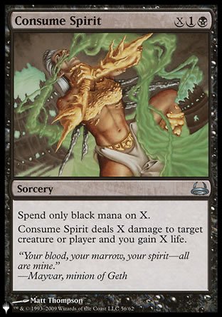 (056) Magic The Gathering The List Single: Consume Spirit  Uncommon