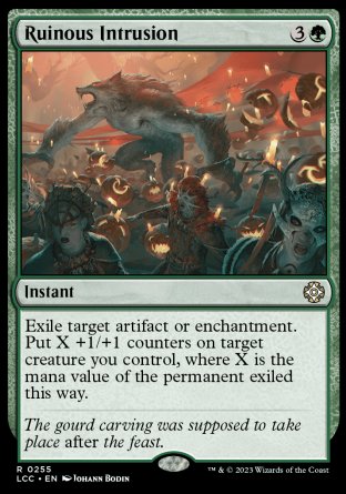 (255) Magic The Gathering Commander: The Lost Caverns of Ixalan Single: Ruinous Intrusion  Rare