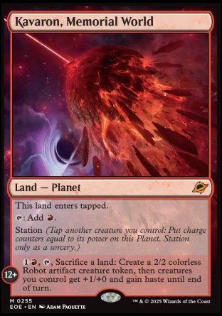 (255) Magic The Gathering Edge of Eternities: Promos Single: Kavaron, Memorial World (V.2) Holo Mythic
