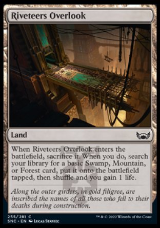 (255) Magic The Gathering Streets of New Capenna Single: Riveteers Overlook  Common