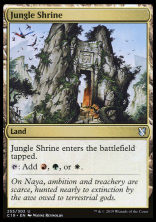 (255) Magic The Gathering Commander 2019 Single: Jungle Shrine  Uncommon