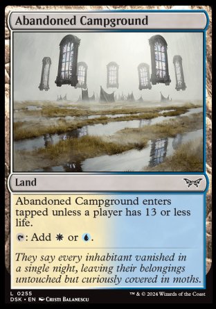 (255) Magic The Gathering Duskmourn: House of Horror Single: Abandoned Campground Holo Common