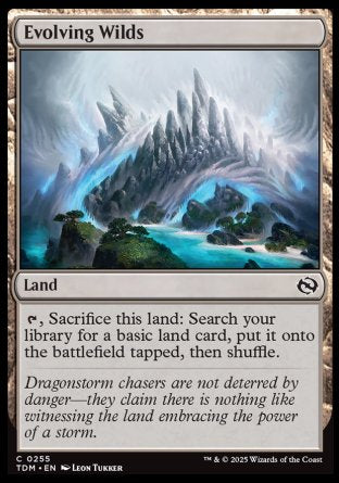 (255) Magic The Gathering Tarkir: Dragonstorm Single: Evolving Wilds Holo Common
