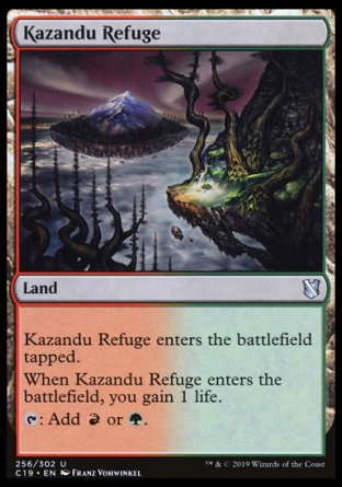 (256) Magic The Gathering Commander 2019 Single: Kazandu Refuge  Uncommon