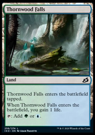 (256/274) Magic The Gathering Ikoria: Lair of Behemoths Single: Thornwood Falls Holo Common