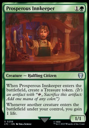 (256) Magic The Gathering Commander: The Lord of the Rings: Tales of Middle-earth Single: Prosperous Innkeeper  Uncommon