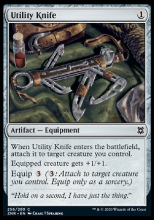 (256/280) Magic The Gathering Zendikar Rising Single: Utility Knife Holo Common
