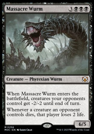 (256) Magic The Gathering Commander: March of the Machine Single: Massacre Wurm  Mythic