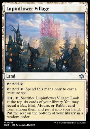 (256) Magic The Gathering Bloomburrow Single: Lupinflower Village  Uncommon