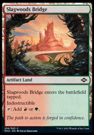 (256) Magic The Gathering Modern Horizons 2 Single: Slagwoods Bridge Holo Common