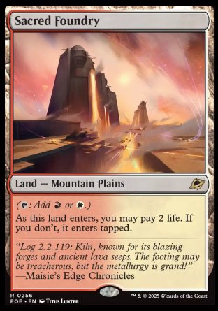 (256) Magic The Gathering Edge of Eternities: Promos Single: Sacred Foundry (V.1)  Rare
