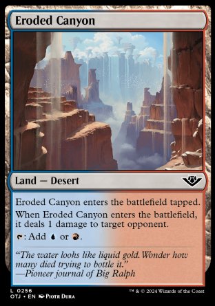 (256) Magic The Gathering Outlaws of Thunder Junction Single: Eroded Canyon  Holo Land