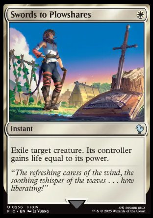 (256) Magic The Gathering Commander: Magic: The Gathering - FINAL FANTASY Single: Swords to Plowshares  Uncommon