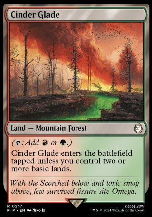 (257) Magic The Gathering Universes Beyond: Fallout Single: Cinder Glade  Holo Rare
