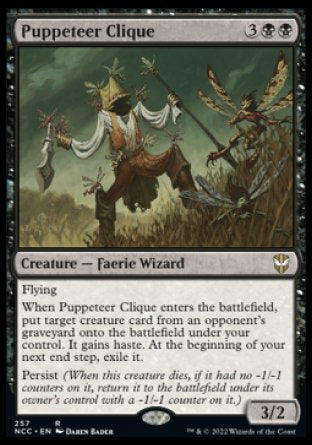 (257) Magic The Gathering Commander: Streets of New Capenna Single: Puppeteer Clique  Rare