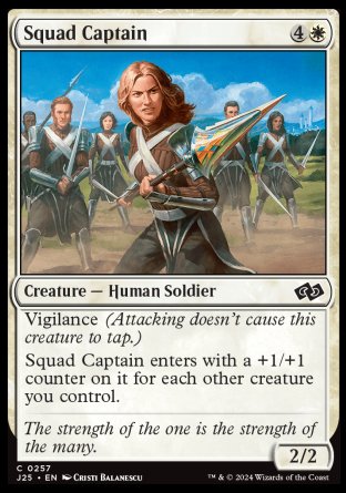 (257) Magic The Gathering Foundations Jumpstart Single: Squad Captain  Common