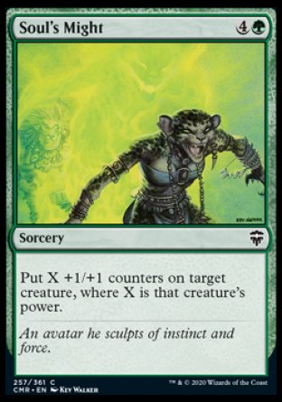 (257/361) Magic The Gathering Commander Legends Single: Soul's Might  Common