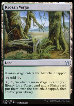 (257) Magic The Gathering Commander 2019 Single: Krosan Verge  Uncommon