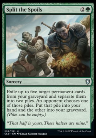 (257) Magic The Gathering Commander Legends: Battle for Baldur's Gate Single: Split the Spoils Holo Uncommon