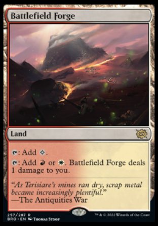 (257) Magic The Gathering The Brothers' War Single: Battlefield Forge  Rare
