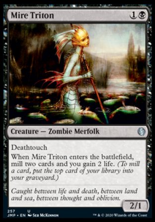 (257) Magic The Gathering Jumpstart Single: Mire Triton  Uncommon