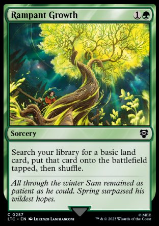 (257) Magic The Gathering Commander: The Lord of the Rings: Tales of Middle-earth Single: Rampant Growth  Common