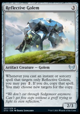 (257) Magic The Gathering Strixhaven: School of Mages Single: Reflective Golem Holo Uncommon