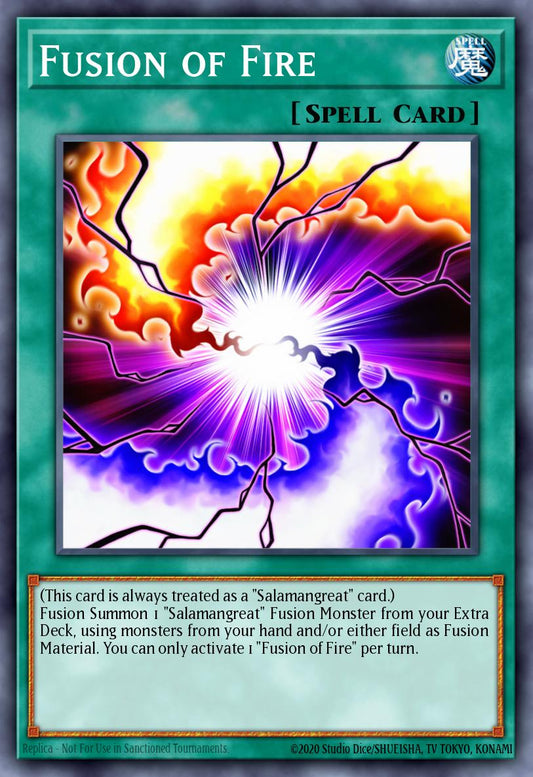 (025) YuGiOh TCG MP20: 2020 Tin of Lost Memories Mega Pack Single: Fusion of Fire  Common