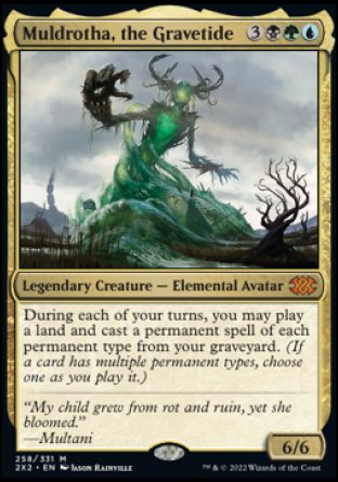 (258) Magic The Gathering Double Masters 2022 Single: Muldrotha, the Gravetide Holo Mythic