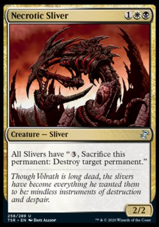 (258/289) Magic The Gathering Time Spiral Remastered Single: Necrotic Sliver  Uncommon