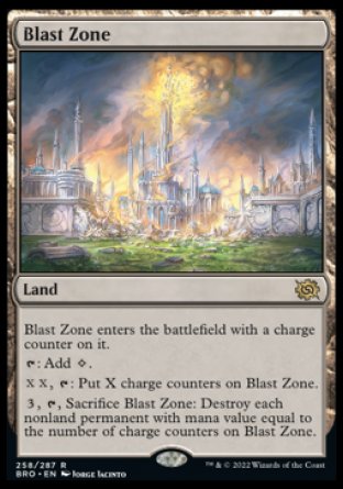 (258) Magic The Gathering The Brothers' War Single: Blast Zone  Rare