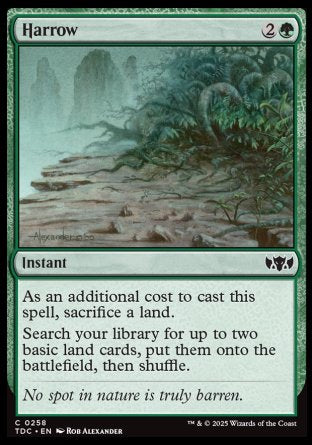 (258) Magic The Gathering Commander: Tarkir: Dragonstorm Single: Harrow  Common