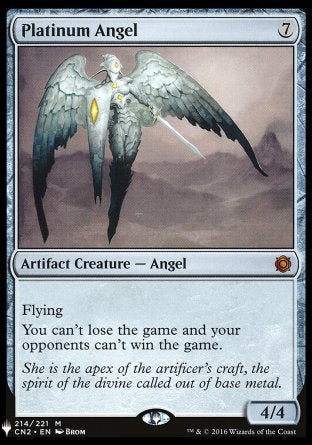 (214) Magic The Gathering The List Single: Platinum Angel  Mythic