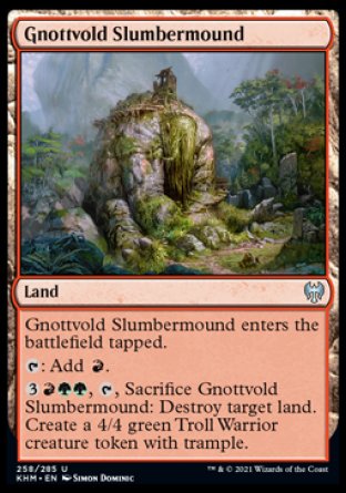(258/285) Magic The Gathering Kaldheim Single: Gnottvold Slumbermound  Uncommon