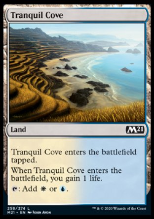 (258) Magic The Gathering Core 2021 Single: Tranquil Cove Holo Common
