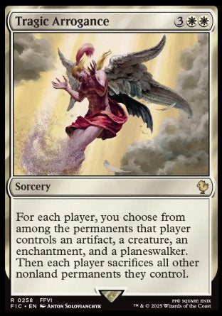 (258) Magic The Gathering Commander: Magic: The Gathering - FINAL FANTASY Single: Tragic Arrogance  Rare