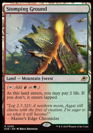 (258) Magic The Gathering Edge of Eternities: Promos Single: Stomping Ground (V.1)  Rare