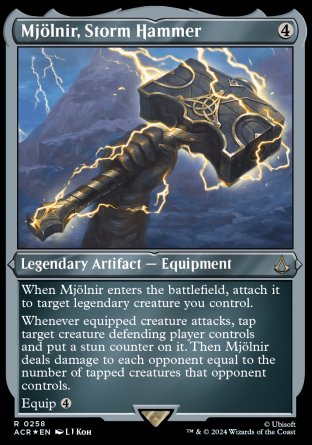 (258) Magic The Gathering Universes Beyond: Assassin's Creed: Extras Single: Mj������lnir, Storm Hammer (V.2)  Holo Rare