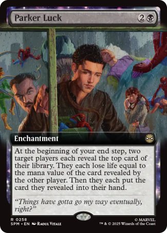 (258) Magic The Gathering Magic: The Gathering | Marvel's Spider-Man: Extras Single: Parker Luck  Rare