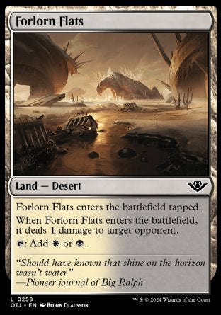 (258) Magic The Gathering Outlaws of Thunder Junction Single: Forlorn Flats  Land