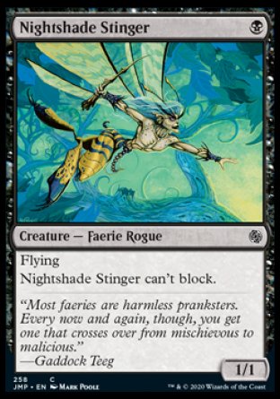 (258) Magic The Gathering Jumpstart Single: Nightshade Stinger  Common